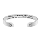 JoycuFF Inspirational Bracelets for Women Inspirational Cuff Bangle for Her with Engraved Message Christmas Birthday Gifts for H