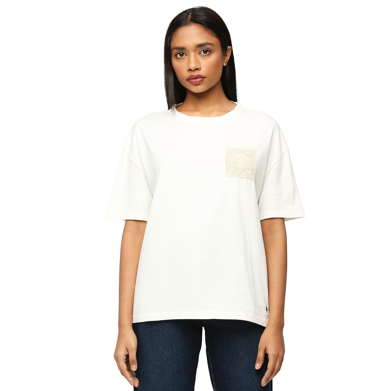 Pepe Jeans WomenS Oversized Fit T-Shirt (Pl505782_Mousse White