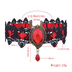AOCHEE Black Lace Choker Necklace Lace Gothic Choker for Women for Halloween Weeding Costume Party Prom Vampire Choker (Black)