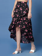 OOMPH! Long Skirts for Women Black - msk051