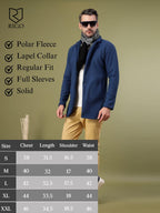 Rigo Cotton Polar Fleece Solid Overcoat for Men | Regular Fit Lapel Collar Long Jacket Overcoat | Winter Wear Mens Long Overcoa