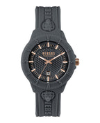 Versus Versace Tokyo R Collection Luxury Mens Watch Timepiece with a Grey Strap Featuring a Grey Case and Grey Dial