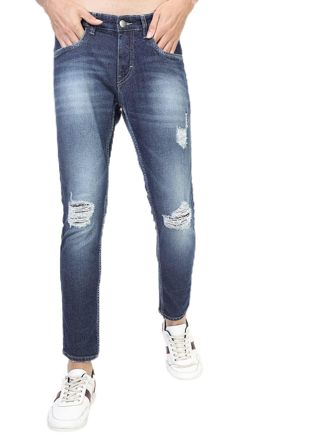 Ketch Skinny Crop Fit Denim Blue Jeans
