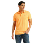 Booster Solid Logo Printed Slub Stretch Polo