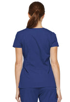 Dickies Women's EDS Signature V-Neck Top with Multiple Patch Pockets, Galaxy Blue, Large