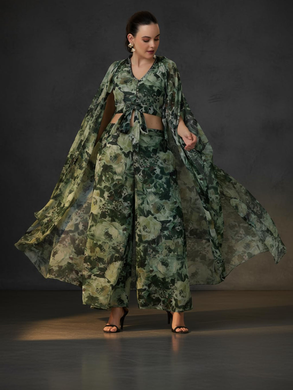 Libas Womens Printed Chiffon Co-Ord Set For Women