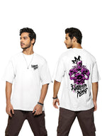 Bewakoof Mens Cotton Graphic Printed Oversized T-Shirt_521402_White_S