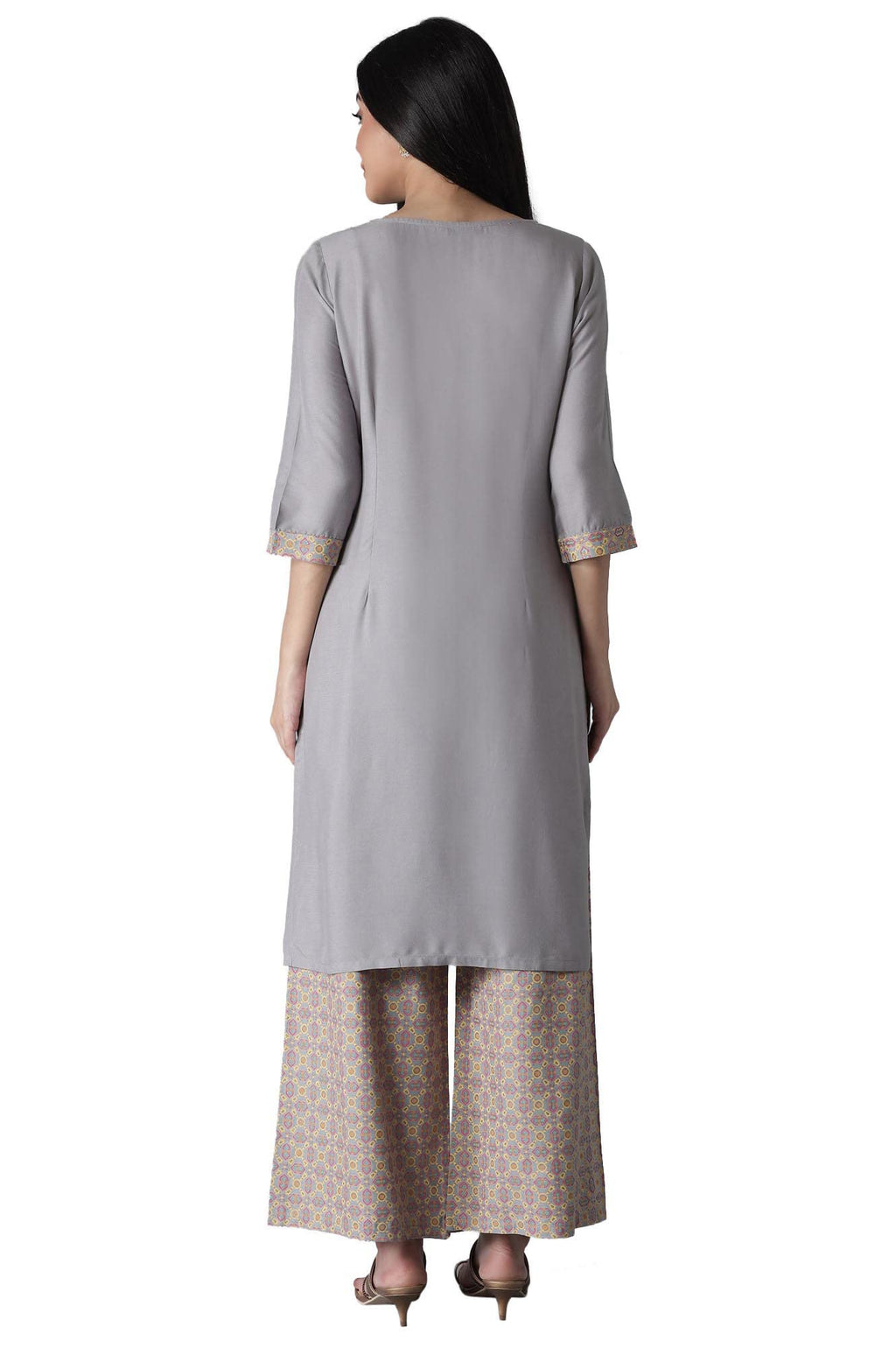 Aurelia Womens Viscose Kurta-Straight Palazzo