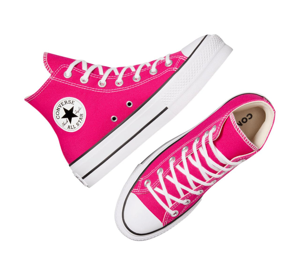Converse Women's Chuck Taylor All Star Lift Platform Sneakers, Cerise Pink/White/Black, 7.5 Medium US