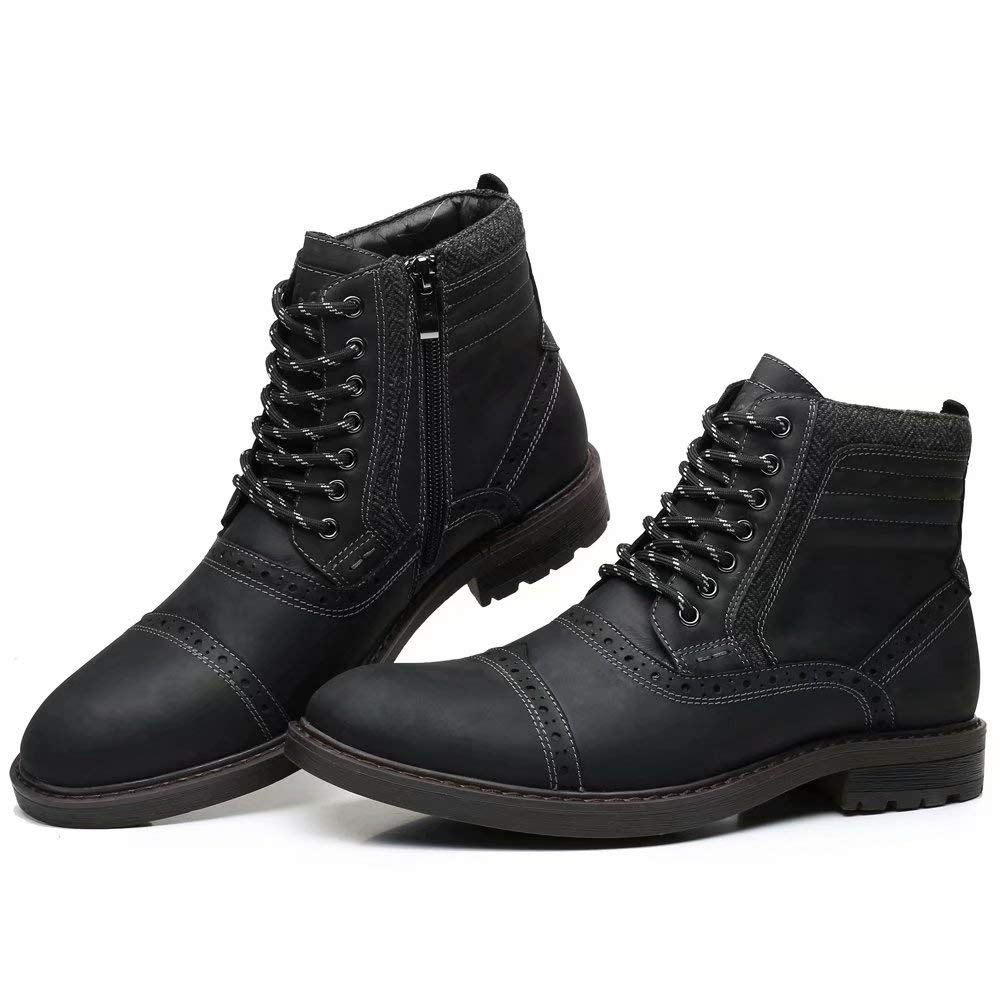 Arkbird Leather Oxfords, Stylish and Comfort Chelsea Ankle Boots with Zipper