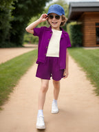 A.T.U.N. (ALL THINGS UBER NICE) Boys Solid Two Piece Set | Co-Ord Set for Boys