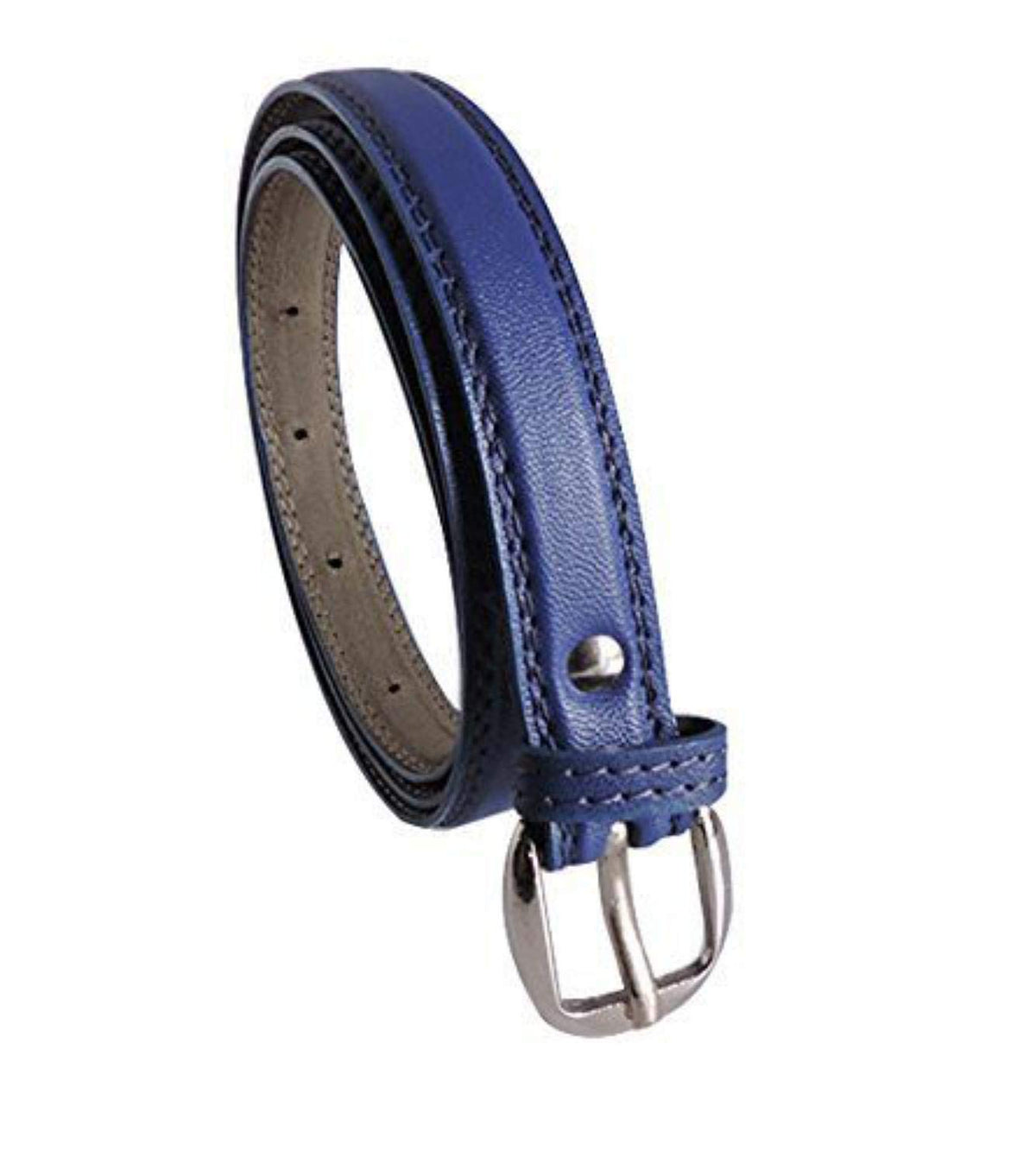Pinkit GirlS Pu Leather Belt For Women/Ladies/Girls (Free Size, Fits Waist Size 26 To 34)  Blue (Pack Of 1) 26-34