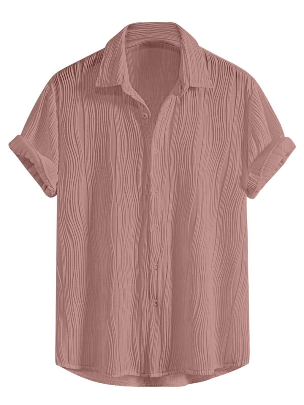 Greciilooks MenS Regular Fit Casual Shirt (Gl-Ms-6158_Pink