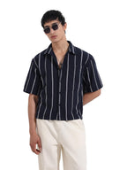 The Indian Garage Co Mens Boxy Fit Textured Resort Shirt