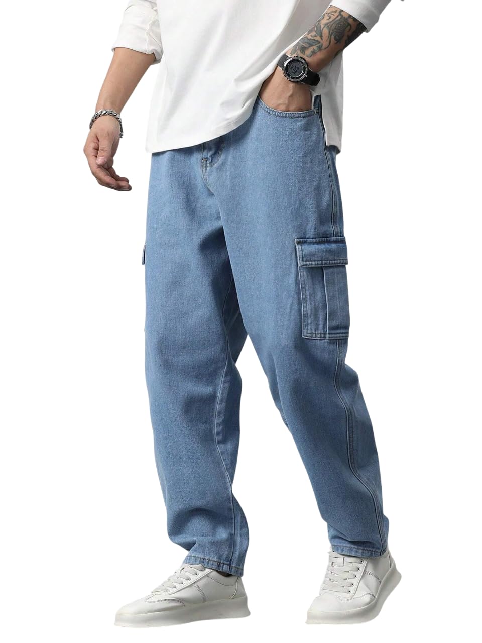 TAGAS Mens Loose Jeans (MDJ-3-BLUE-32_Blue_38)