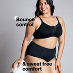 Nykd By Nykaa WomenS Full Support M-Frame Heavy Bust Everyday Cotton Bra | Non-Padded | Wireless | Full Coverage| Bra, Nyb101, B