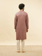 Manyavar MenS Pink Blended Viscose Checks Kurta Pyjama Set