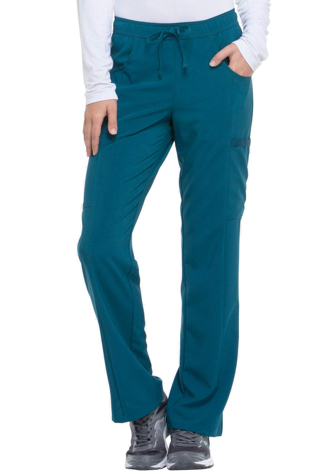 Dickies EDS Essentials Scrubs for Women, Drawstring Cargo Scrub Pants with Four-Way Stretch and Moisture Wicking DK010, XS, Cari