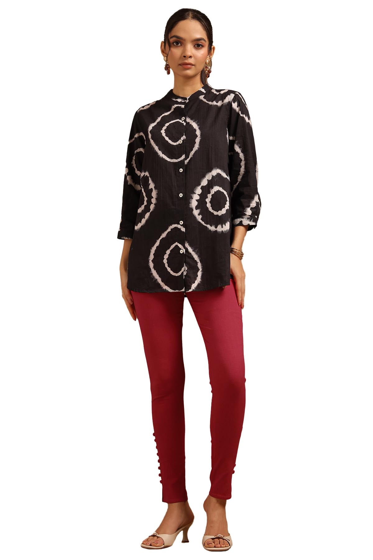 Soch Women Dk Rose Cotton Solid Pant