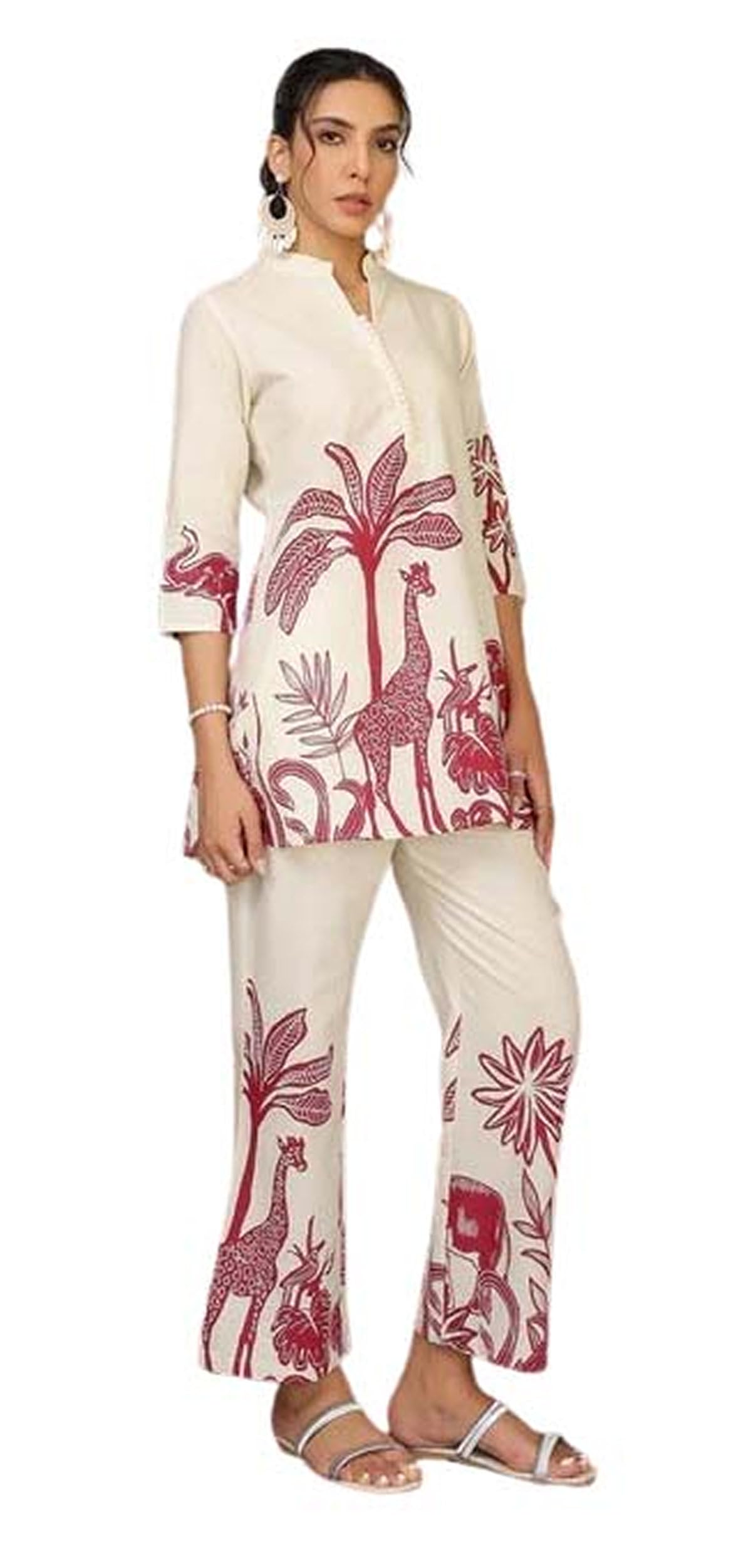 Kalaanj Ethnic Co Ord Set | Casual Wear Pant Top Set | Fancy Co-Ord Set | Full Pair Set | Kurta Sets Kurtis | Kurta Pant Setkals