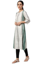 W For Woman Viscose Printed Round Neck A Line Kurta For Women