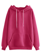 Juneberry Cotton Poly Fleece Regular Fit Pink, Purple, Green & Orange Solid Full Sleeve Hoodie For Women & Girls (Available In S