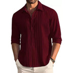 Deelmo MenS Regular Fit Solid Pattern Polyester Blend Shirt With Collared Neck Long Sleeve And Standard Length | Shirt For Man