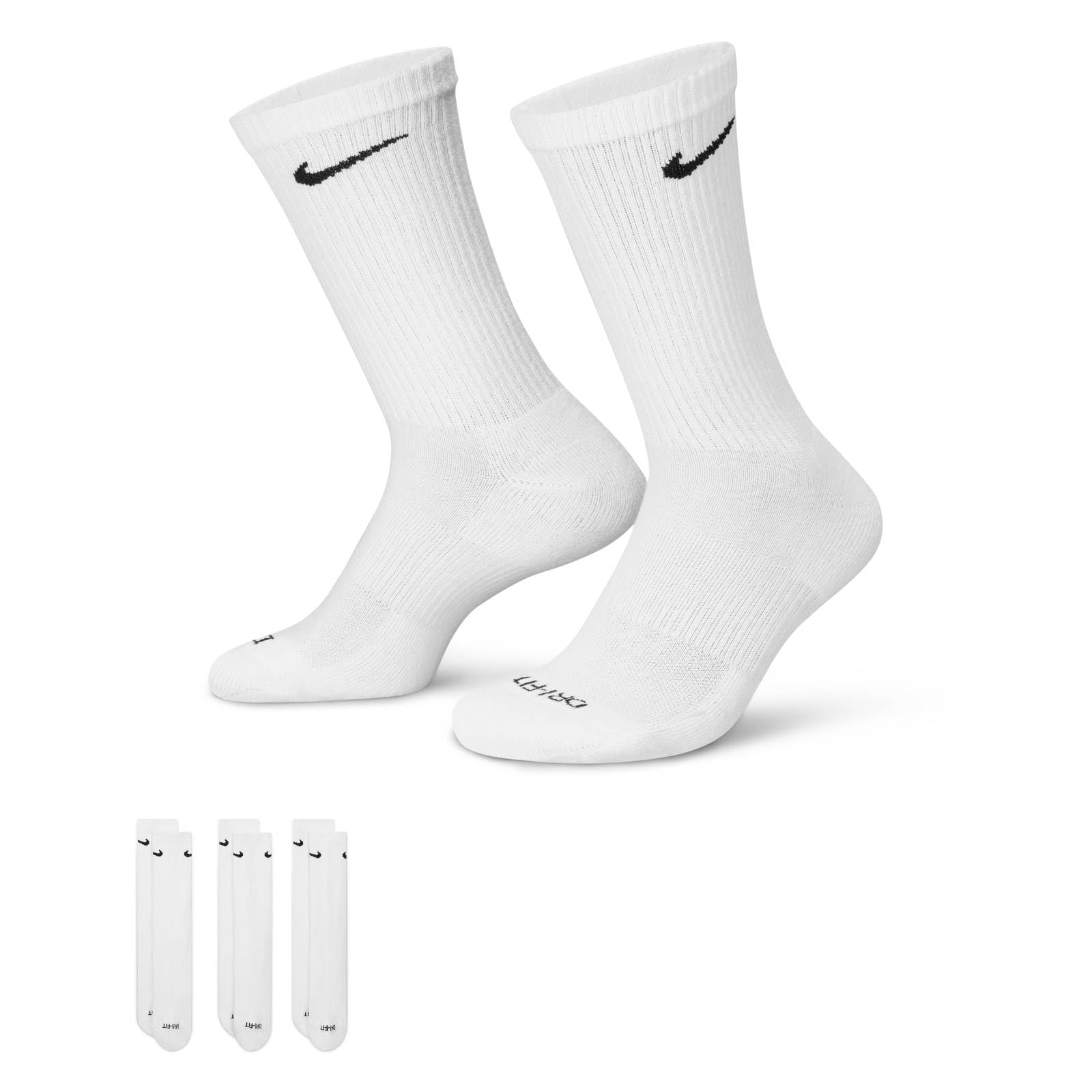Nike Modern Polyester Everyday Plus Cushioned Training Crew Socks 3 Pairs Men Running Socks