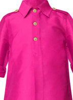 A.T.U.N. (ALL THINGS UBER NICE) Boy's Polyester Solid Full Sleeve Pathani Suit Set | Kurta and Pyjama Set | Ethnic Clothing Set for Festival and Special Occasion | 2 Piece Set