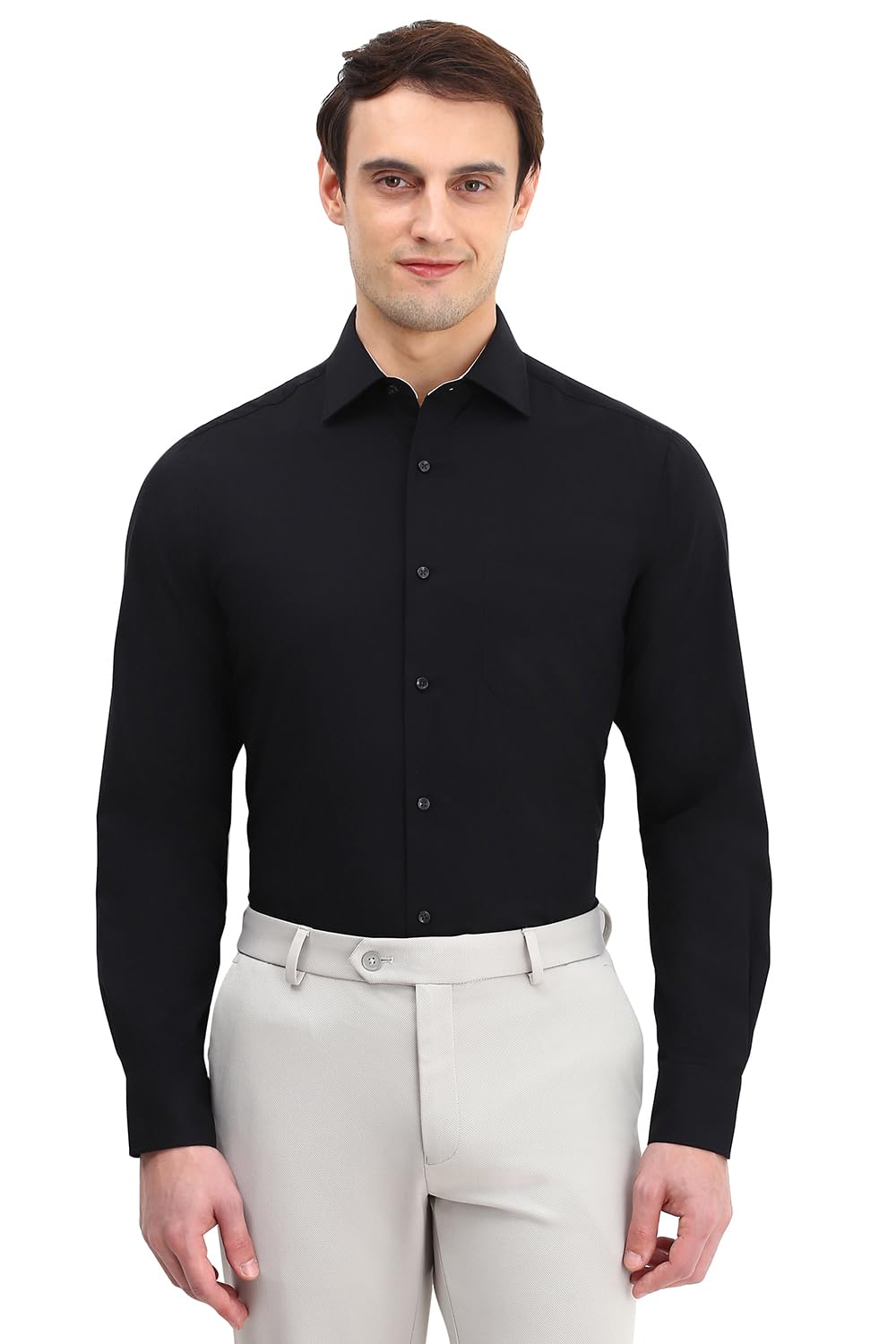 Allen Solly Men Regular Fit Solid Formal Full Sleeve Shirt