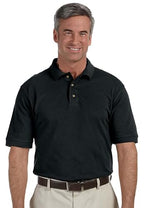 Mens Tall 6 oz Ringspun cotton Piqu Short-Sleeve Polo - BLAcK - XLT(D0102H7NBJ2)