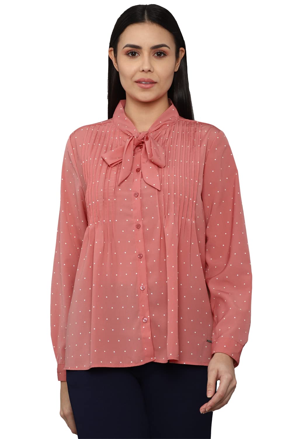 Allen Solly Women Regular Fit Printed Full Sleeve T-Shirt