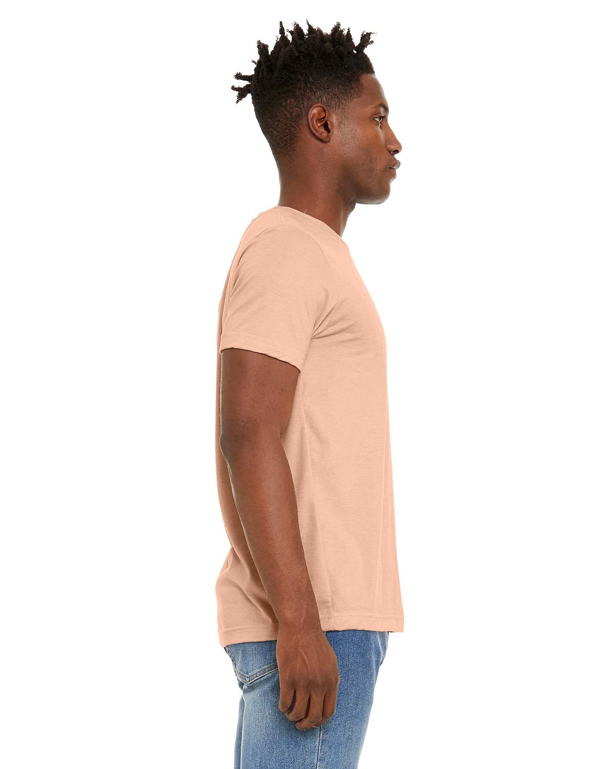 Unisex Sueded T-Shirt - HEATHER RED - XS(D0102H7KPN8)