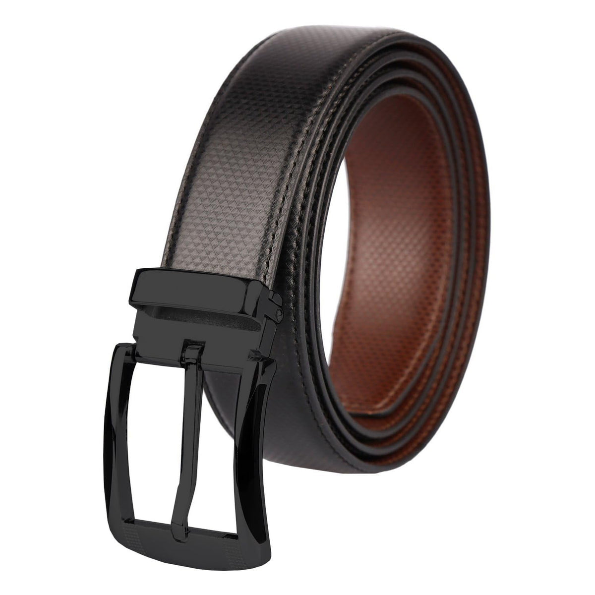 Zoro Vegan Leather Reversible Belt For Men | Black/Brown | Can Be Fits On Up To 28 To 46 Inches Waist Size 34