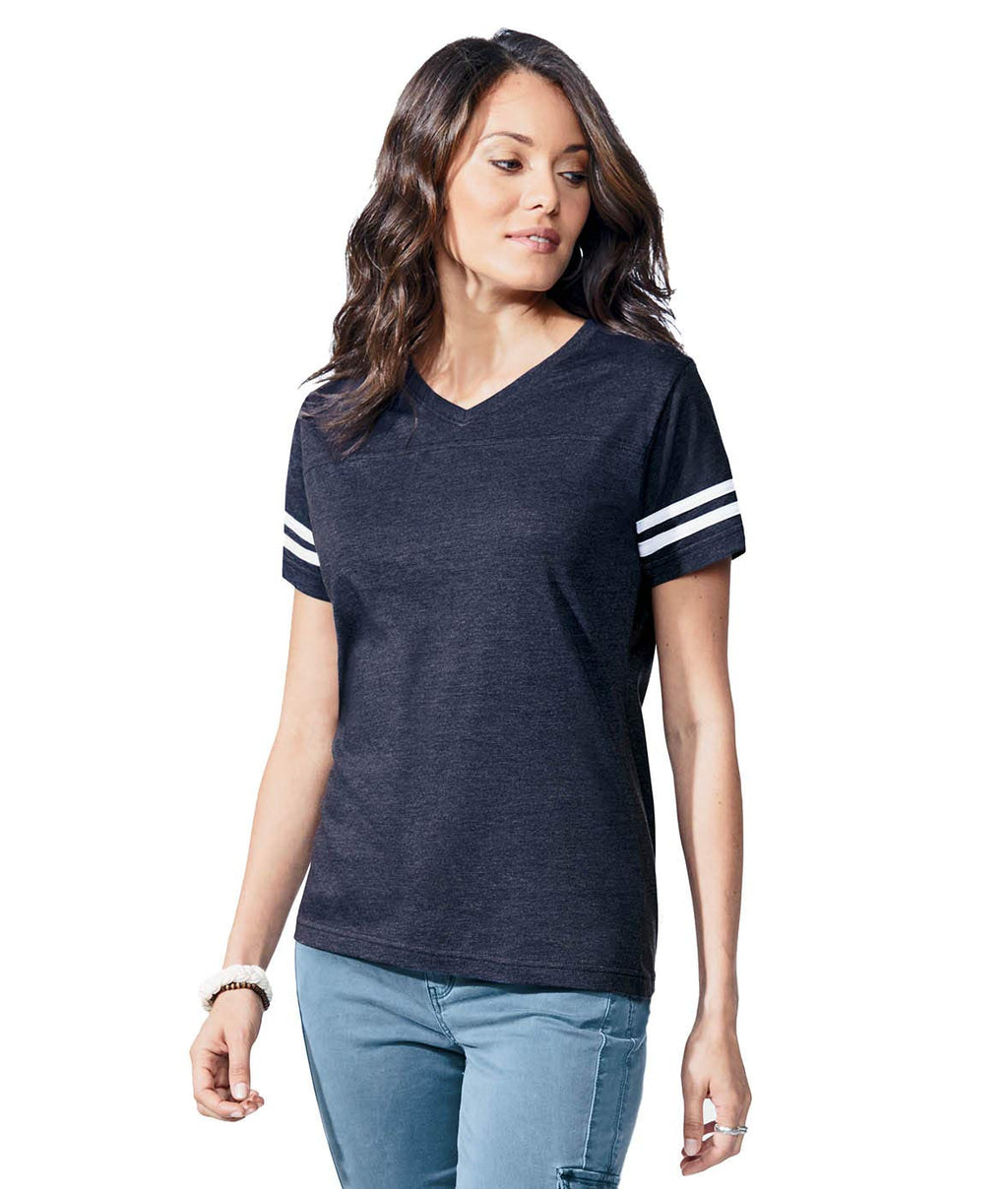 Ladies Football T-Shirt - BLAcK WHITE - 2XL(D0102H2HPX7)