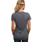 Bamboo Crew Tee - Navy Heather by Cariloha for Women - 1 Pc T-Shirt (S)
