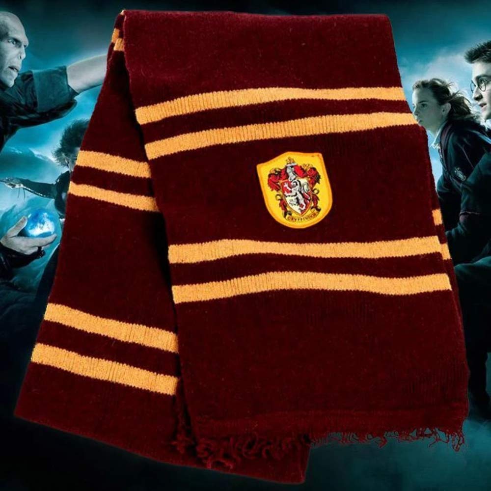 elope Harry Potter Gryffindor House Lamb's Wool Scarf for Adults and Kids Standard - One Size - Maroon,gold