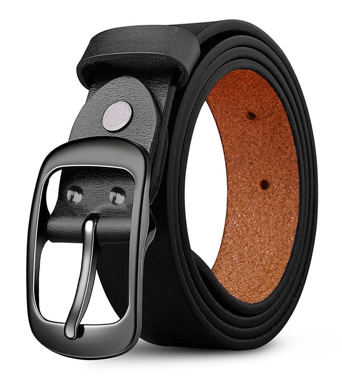 Sunshopping MenS Formal & Causal Artificial Leather Black Belt (Bob182) (32, Black) 32