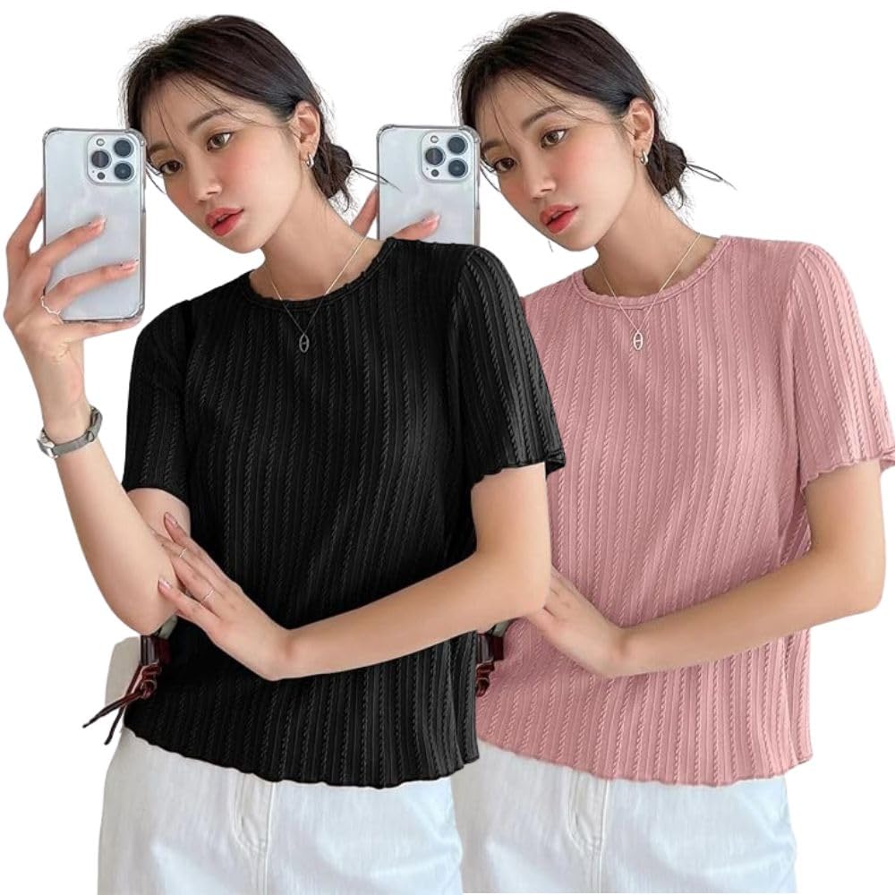 Greciilooks WomenS Fashion Tops  Crop Top, Loose Fit Oversized Shirts & Stylish Korean Tank Tops For Summer Wear (Available In P