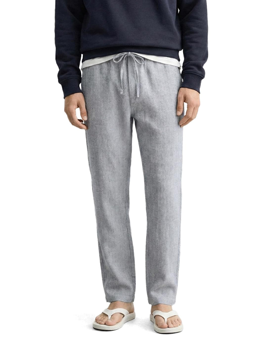 The Indian Garage Co Mens Relaxed Fit Mid-Rise Trousers Sweater