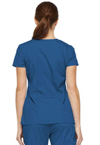 Dickies Women's EDS Signature V-Neck Top with Multiple Patch Pockets, Royal, Medium