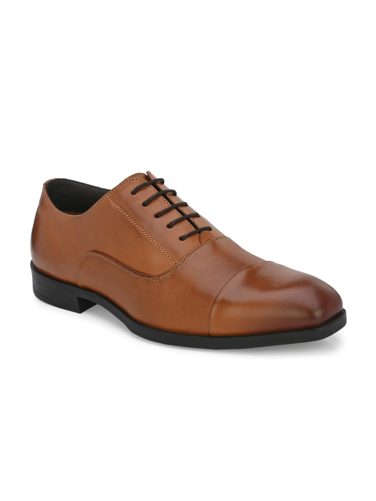 San Frissco Mens Formal Shoes with Textured Leather Cushioned Footbed | Classic Oxford TPR Outsole, Durable & SlipResistant Co 9