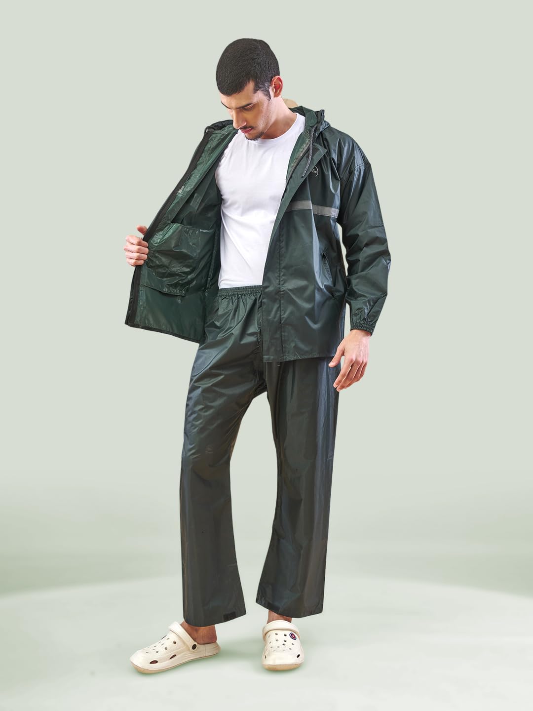 Lux Venus Reflecting Design Tapping Rain Suit For Men
