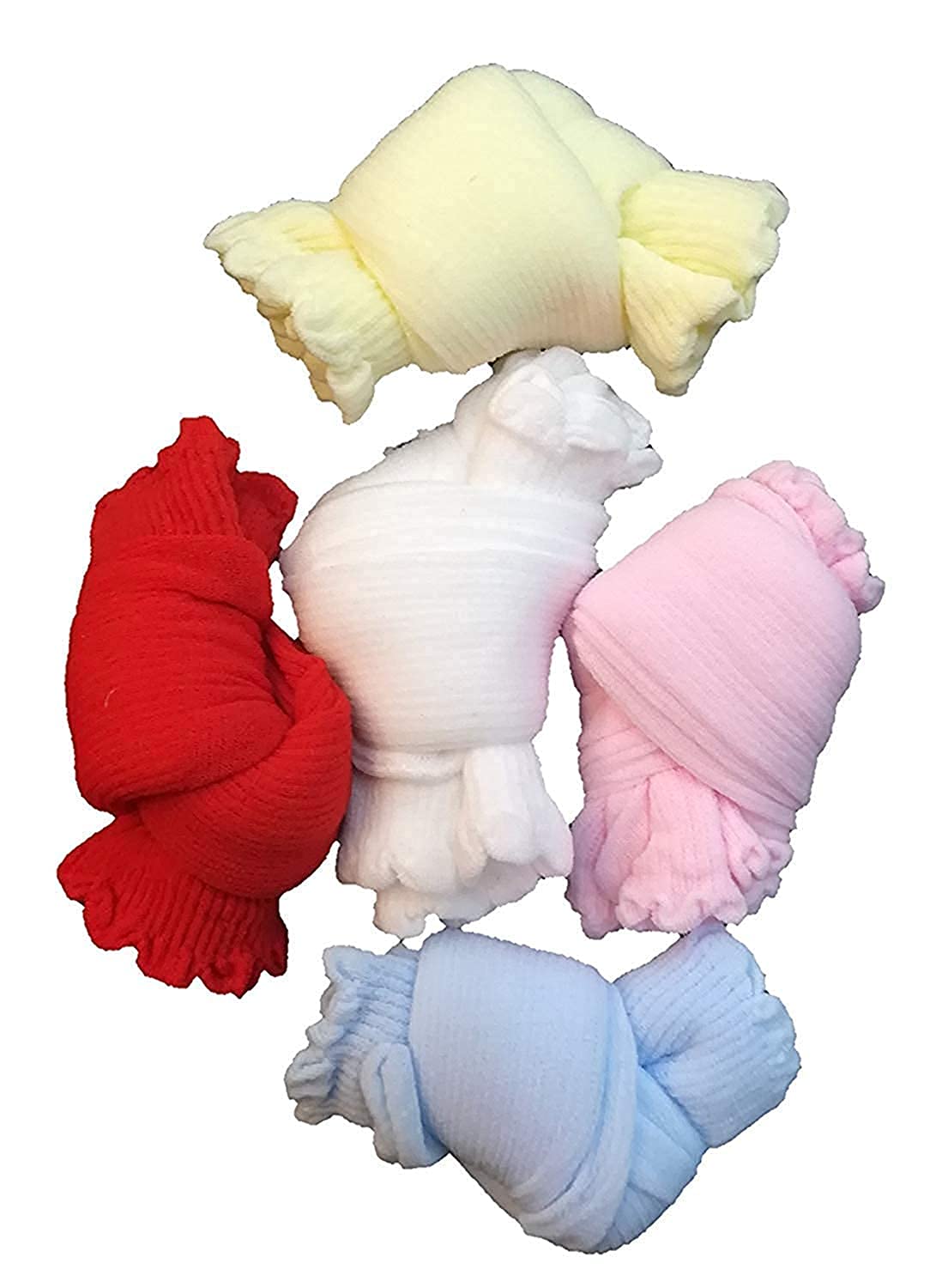 Candy Socks For New Born In Cotton Multi Color 06 Months (Pack Of 5 Pairs) 0-6
