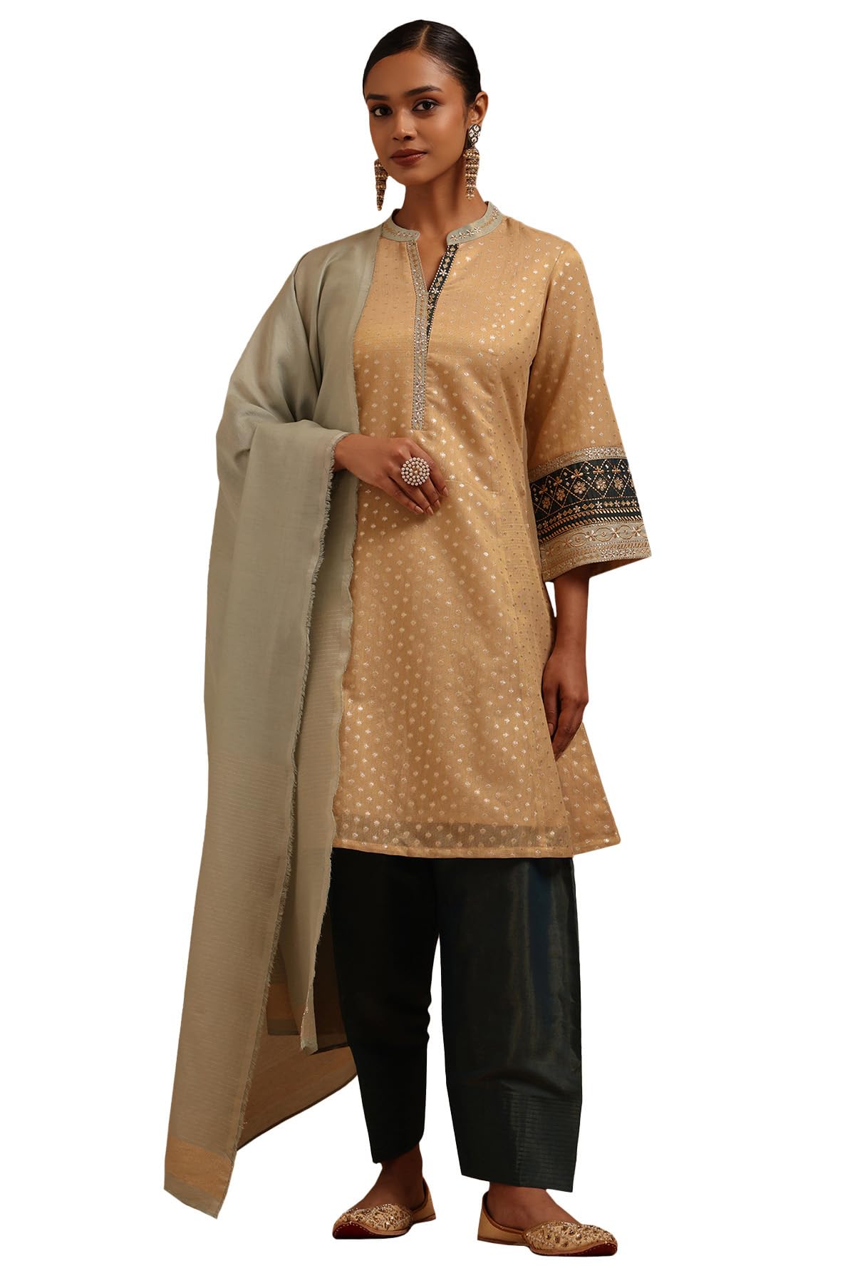 Soch Women Tissue Woven Design Suit Set with Zari