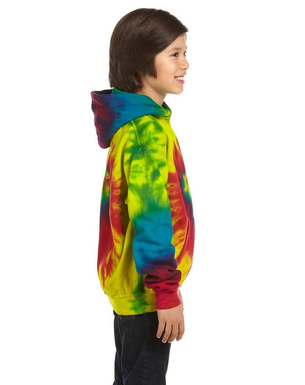 Youth 85 oz Tie-Dyed Pullover Hooded Sweatshirt - SPIDER ROYAL - XS(D0102H78K08)