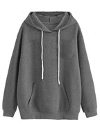 JUNEBERRY Womens Cotton Blend Hooded Neck Sweatshirt (W02_Anthra_M_Anthra_M)