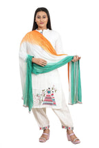 Fabme Women'S Tricolor/Tiranga Dupatta With Lace Border - For Republic Day/Independence Day
