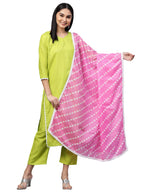 ANNI DESIGNER Women's Cotton Straight Kurta with Pant & Dupatta (VARUNI Light Green_XXL_Light Green_XX-Large)