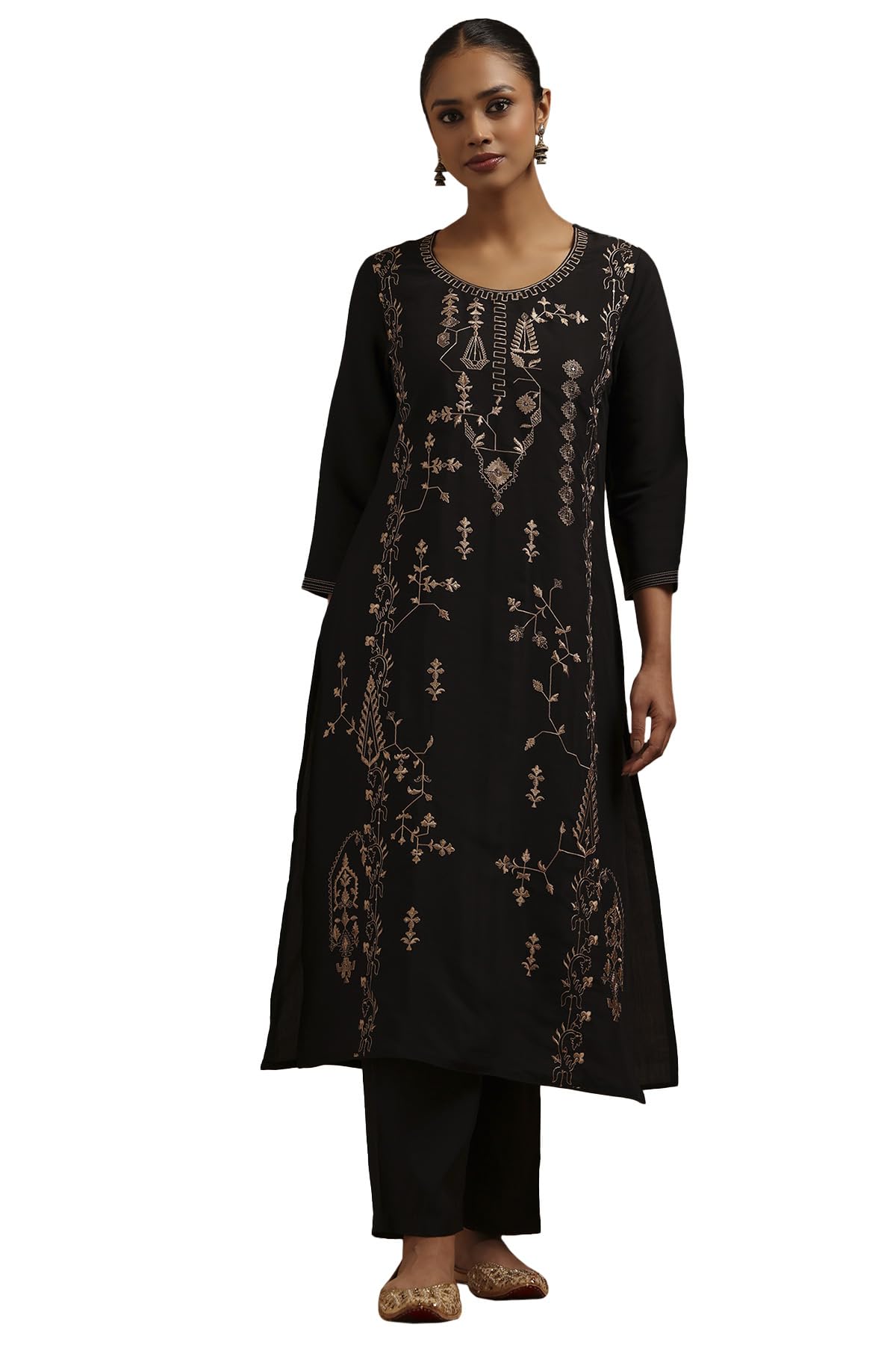 Soch Women Muslin Embroidered Kurta Set with Thread Work